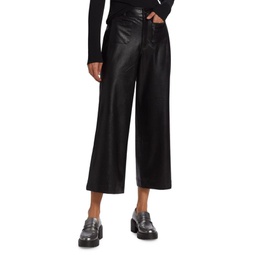 Anessa Cropped Vegan Leather Pants