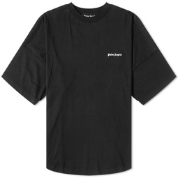 Palm Angels Embroidered Logo Oversized T-Shirt Black