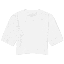 Palm Angels Fitted Ribbed Crop T-Shirt White