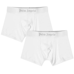 Palm Angels Logo Boxers - 2 Pack White