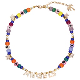 Gold & Multicolor Angels Necklace 222695F023000