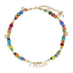 Multicolor Palm Beads Necklace 222695M145000