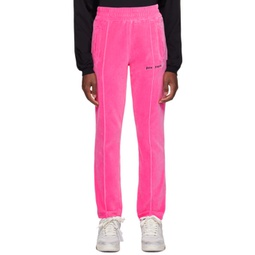 Pink Embroidered Sweatpants 232695M190010