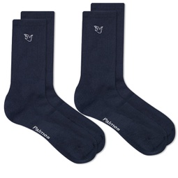 Palmes Mid 2-Pack Sock Navy