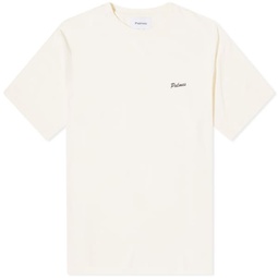 Palmes Dyed Chest Logo T-Shirt Broken White