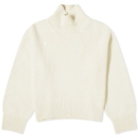 Pangaia Recycled Cashmere Knit Chunky Turtleneck Sweater Ecru Ivory