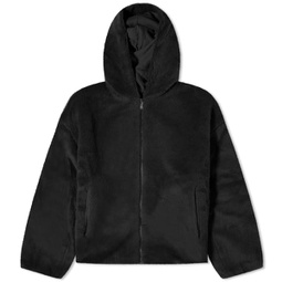 Pangaia Recycled Wool Fleece Reversible Bomber Jacket Black