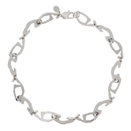 Silver 69 Chain Necklace 241792M145002