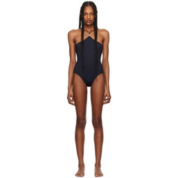 Black Lina One-Piece Swimsuit 241514F103000
