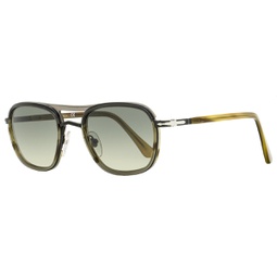 unisex square sunglasses po2484s 1146/71 striped gray/black 50mm