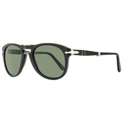 unisex classic folding sunglasses po0714 95/58 black 52mm