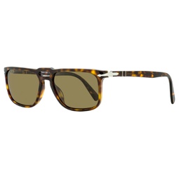 mens rectangular sunglasses po3273s 24/57 havana 55mm