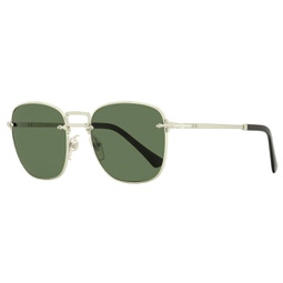 mens square sunglasses po2490s 518/31 silver/black 54mm
