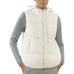 Cable Knit Puffer Vest
