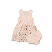Baby Girls 2-Piece Foil Star Dress & Bloomers Set