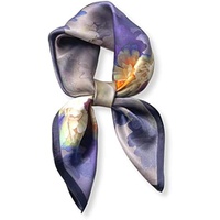 PoeticEHome 100% Pure Mulberry Silk Square Scarf 27x27 Women Neckerchief Headscarf Gift Packed