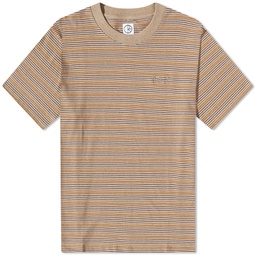 Polar Skate Co. Stripe Surf T-Shirt Camel