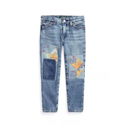 Little Girls & Girls Patchwork Boyfried Jeans