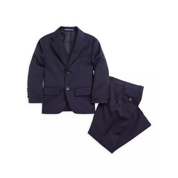 Boys Notch Lapel Two-Button Wool Suit