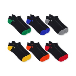 Mens Mens 6-Pk. Performance Colored Heel Toe Low Cut Socks