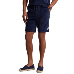 Mens 7-3/4-Inch Terry Drawstring Shorts