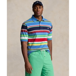 Mens Big & Tall Striped Short-Sleeve Polo Shirt