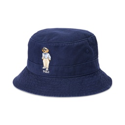 Mens Polo Bear Twill Bucket Hat