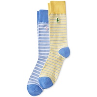 Mens 2-Pk. Oxford Striped Slack Socks