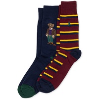 Mens 2-Pk. Madison Tweed Bear Slack Socks