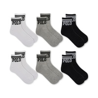 Mens Classic Sports Double Bar Ankle Socks 6-Pack