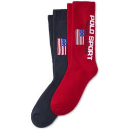 Polo Ralph Lauren Mens Sport Crew Socks 2-Pack