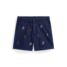 Toddler and Little Boys Polo Prepster Embroidered Chino Shorts