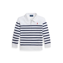 Toddler and Little Boy Striped Spa Terry Quarter-Zip Sweatshirt