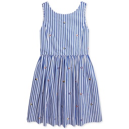 Big Girls Sailing Flag Cotton Poplin Dress