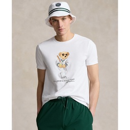 Mens Custom Slim Fit Wimbledon 2024 Polo Bear T-Shirt