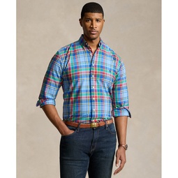 Mens Big & Tall Plaid Cotton Oxford Shirt