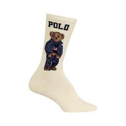 Womens Americana Polo Bear Crew Socks