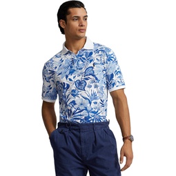 Mens Polo Ralph Lauren Classic Fit Floral Print Mesh Polo Short Sleeve Shirt