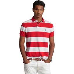 Mens Polo Ralph Lauren Classic Fit Striped Mesh Polo Short Sleeve Shirt