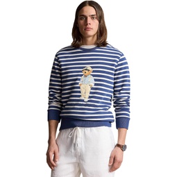 Mens Polo Ralph Lauren Polo Bear Striped Fleece Sweatshirt
