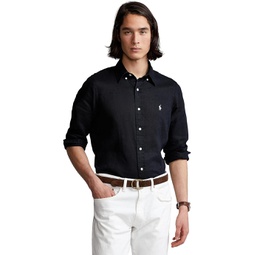 Mens Polo Ralph Lauren Classic Fit Long Sleeve Linen Shirt