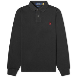 Polo Ralph Lauren Long Sleeve Slim Fit Polo Black