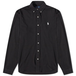 Polo Ralph Lauren Pique Button Down Oxford Shirt Polo Black