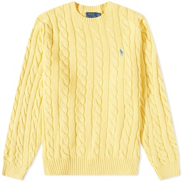 Polo Ralph Lauren Cable Cotton Crew Knit Empire Yellow