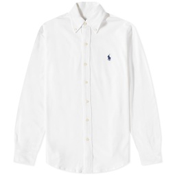 Polo Ralph Lauren Slim Fit Button Down Pique Shirt White
