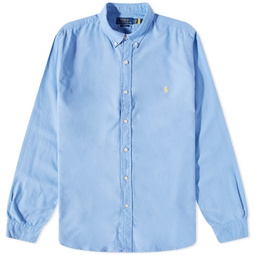 Polo Ralph Lauren Button Down Garment Dyed Oxford Shirt Harbor Island Blue