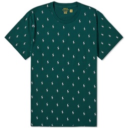 Polo Ralph Lauren All Over Pony Sleepwear T-Shirt Hunt Club Green