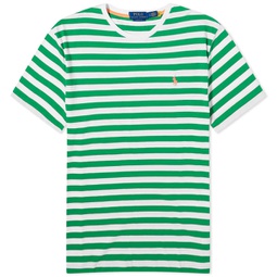 Polo Ralph Lauren Stripe T-Shirt Preppy Green & White