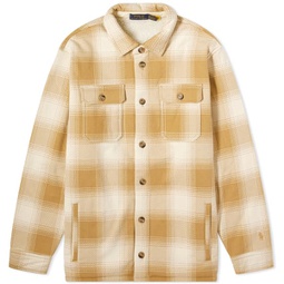 Polo Ralph Lauren Quilted Plaid Overshirt Winter Cream & Cafe Tan