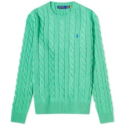 Polo Ralph Lauren Cotton Cable Crew Jumper Classic Kelly